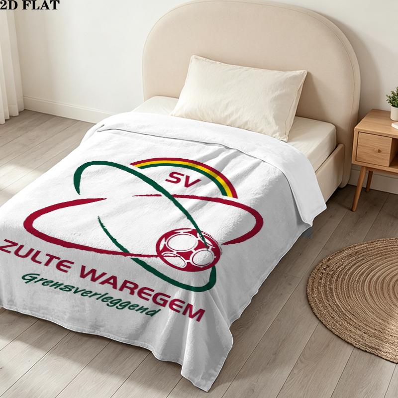 Sv Zulte Waregem Print Flannel Blanket, High quality Comfortable for All Seasons, Home Decor, Warmth and Comfort, Perfect for Christmas Gifts