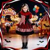 Girls Dark Clown Halloween Costume Polyester Polyester Fiber