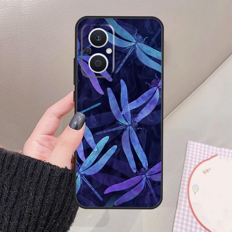 Luxury Dragonfly Funda For OPPO Reno 14 10 11 12 13 Pro 12F 11F 13F 14F 7 8 Lite OPPO Find X9 X8 X6 Pro Case