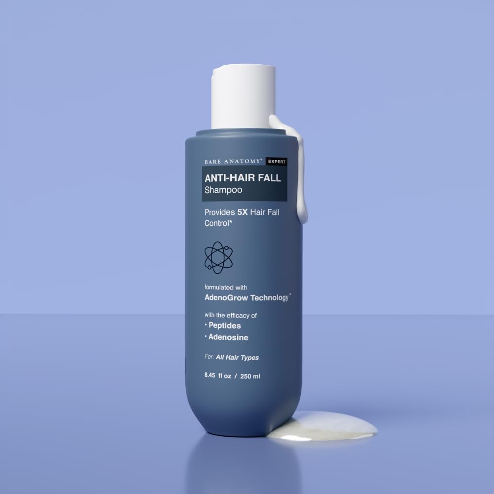 Anti-Hair Fall Shampoo | Provides 5x Hair Fall Control | pH 4.6 | Adenosine & Peptides | Strengthens Weak Roots & Reduces Breakage