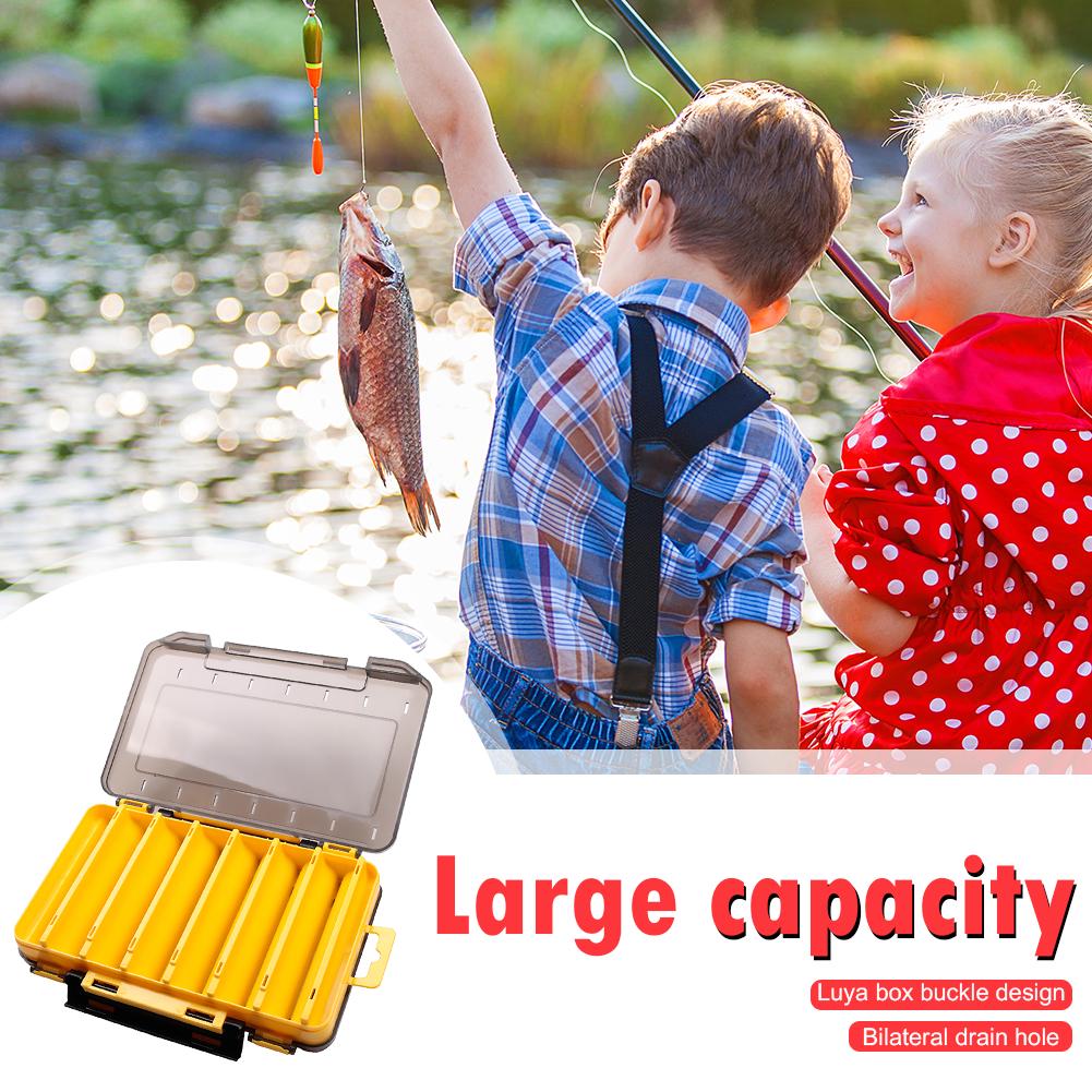 MY# Fishing Lure Box Double Side Artificial Bait Case Organizer Lure Fishing Tac