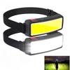 COB Floodlight LED Headlamp Flashlight Built-in USB Rechargeable Battery Head Lamp Hiking Camping Lamp