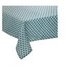 Nappe Rectangulaire - Imprimée Losanges Verts Et Blancs - 140 X 240 Cm - Anti-tache - Entretien Facile