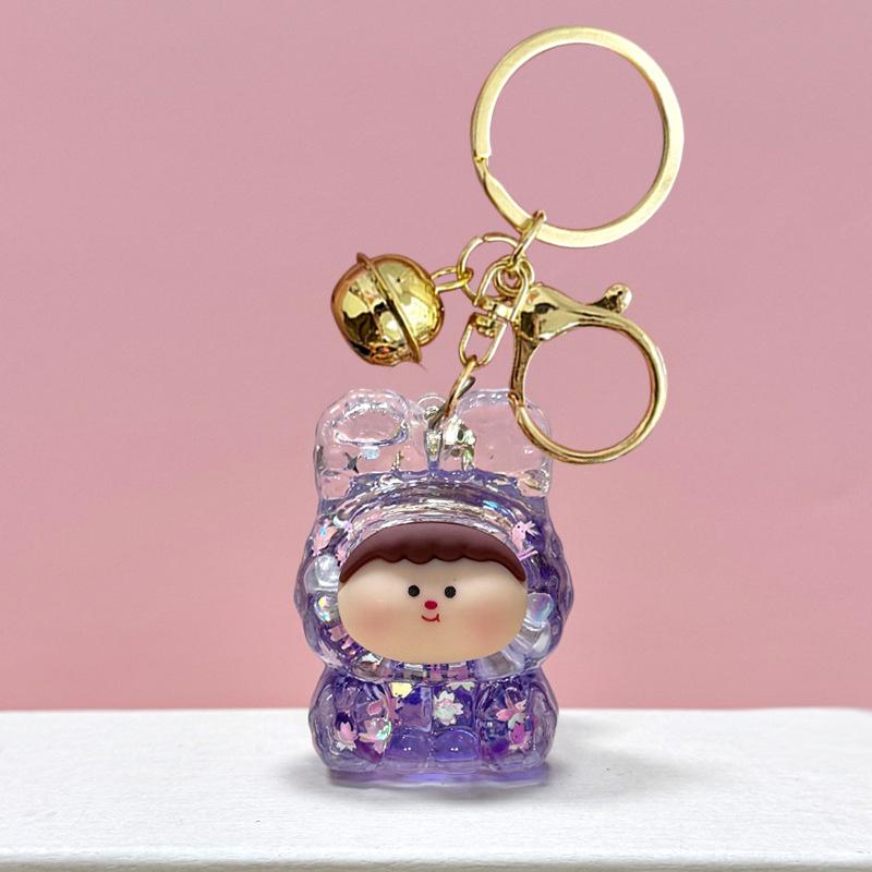 Милый светящийся зыбучий песок мигающий брелок Лилит мультфильм акриловый брелок сумка кулон украшение автомобильный держатель ключей лучший друг подарки