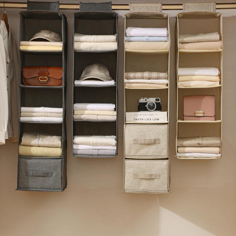 Большая многослойная подвесная сумка для хранения одежды, носков, нижнего белья, многослойная складная подвесная сумка для организации одежды