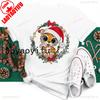 New Year Merry Christmas Women T Shirt Maycaur Christmas Gift Unisex Clothes Kawaii Sika Deer Graphic Shirt Scarf Penguin Tops