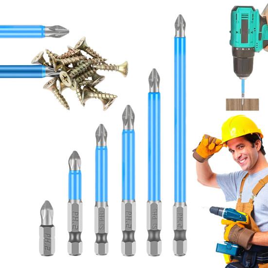 6 шт. Набор прочных магнитных противоскользящих сверл 60HRC высокой твердости универсальный электрический