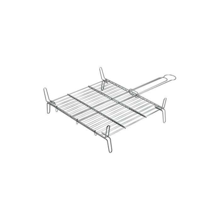Grille double pour barbecue - Zinc - 45x45cm - 76843
