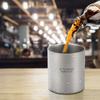 TOMSHOO 220/350/450/600ml Double Wall Titanium Water Cup Coffee Tea Mug for Home Office Outdoor