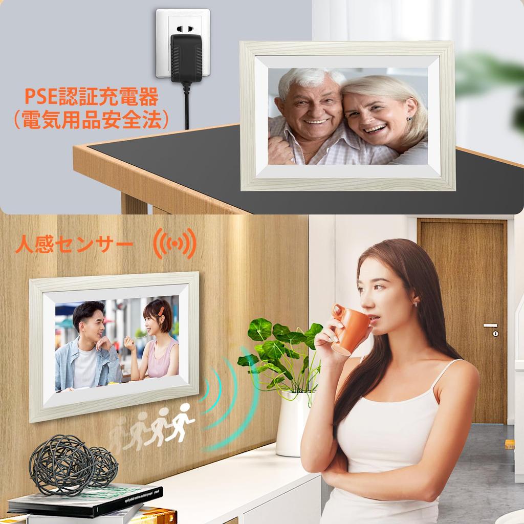 Выпущенная в конце года цифровая фоторамка FHD 2K LCD WIFI дюймовый сенсорный экран IPS Отображение даты видео движения Память 32 ГБ До 64 ГБ MicroSD