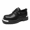 Fashion 2025 Autumn Casual Business Leather Shoes for Men Height-increasing Big Head Derby Men's Shoes Fashion Black Platform Shoe Man