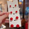 Красные элегантные серьги-гвоздики, подарок девушке, простые винно-красные бобы, серьги-гвоздики Ins, модные универсальные темпераментные сетчатые красные же серьги, украшение для ушей