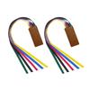 2/4/6Pcs Leather Bible Bookmarks with Colorful Tassels Colored Ribbons Bookmarks For Religious Book Novel Daily Reading