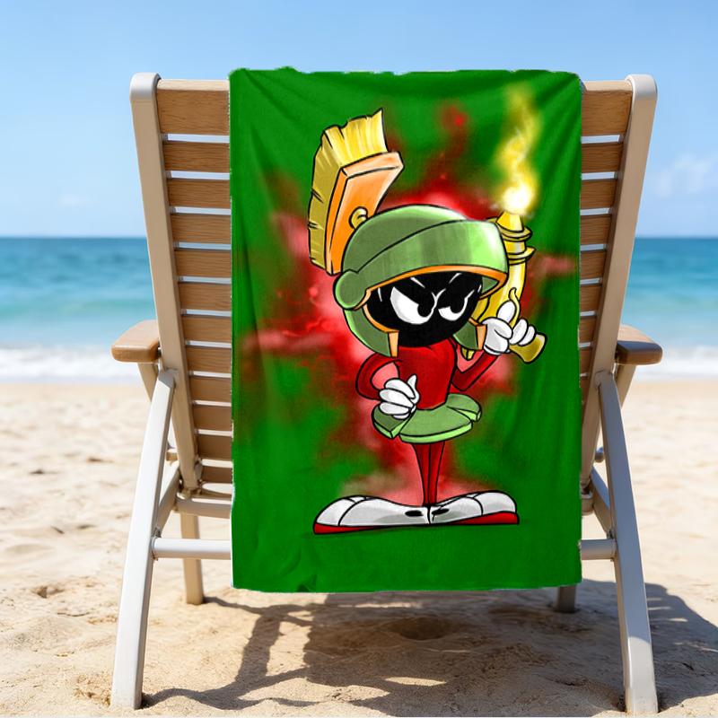 proof beach towel with a Marvin the Martian1 pattern - soft,absorbent,quick-drying,machine washable - perfect for swimming,camping,bathing