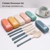 Кемпинг Посуда для улицы Ножи Вилка Ложка Палочки для еды Соломинка Набор Набор столовых приборов Набор посуды