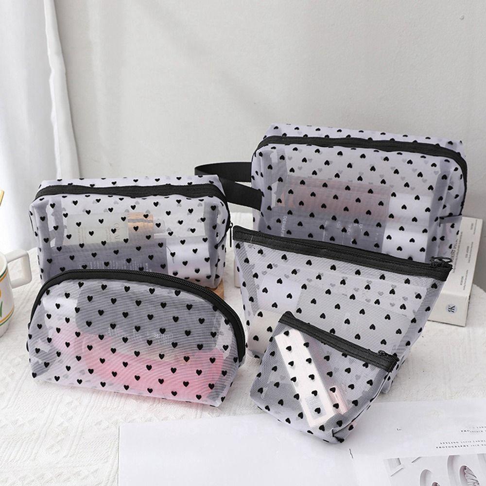Multifunction Mesh Makeup Bag Blue/Purple Lipstick Organizer Bags Women Cosmetic Storage Pouch