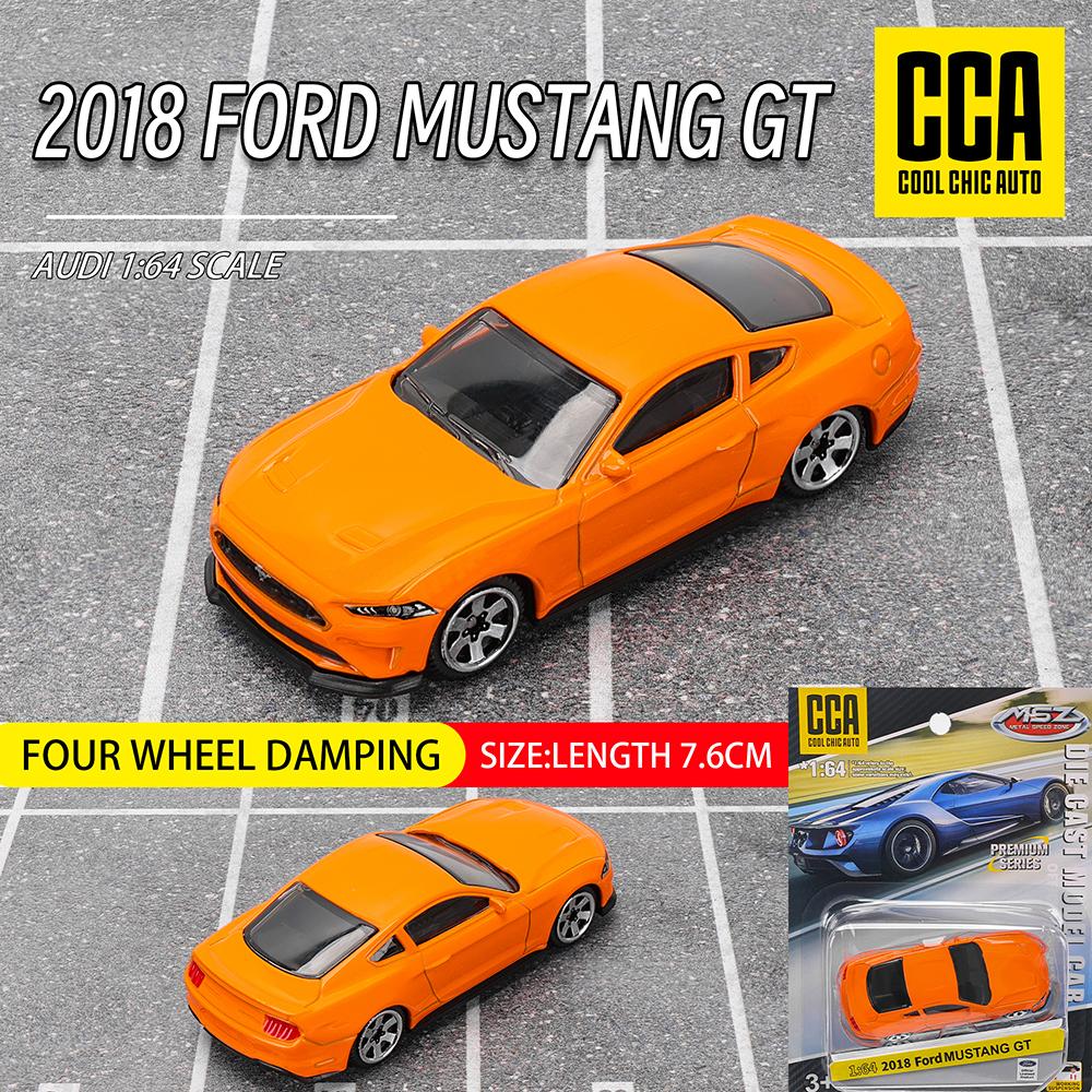 AJL1  CCA 1:64 2018 FORD MUSTANG  Exquisite hanging model classic car static car model alloy die-casting car model collection gift toy
