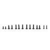 1000Pcs M1 M1.2 M1.4 M1.7 Self-Tapping Screws Carbon Steel Black Machine Screws Pan Head Tiny Screws