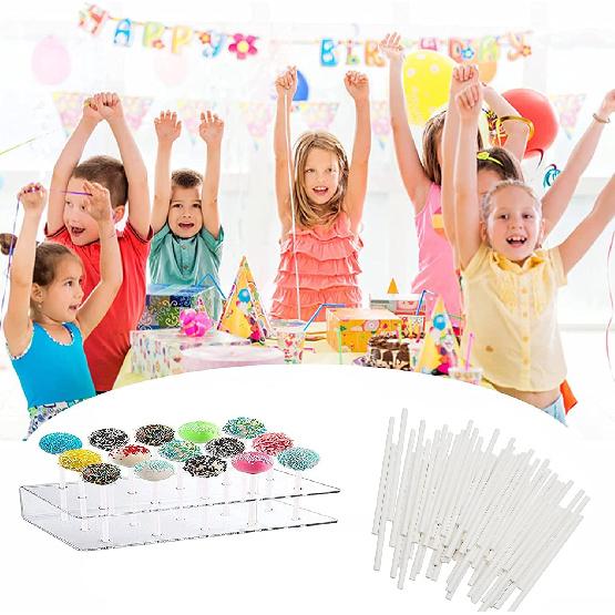 4 Inch White Lollipop Sticks, Lollipop Treat Sticks, for Homemade Candy, Cookies, Dessert, 200 Pcs