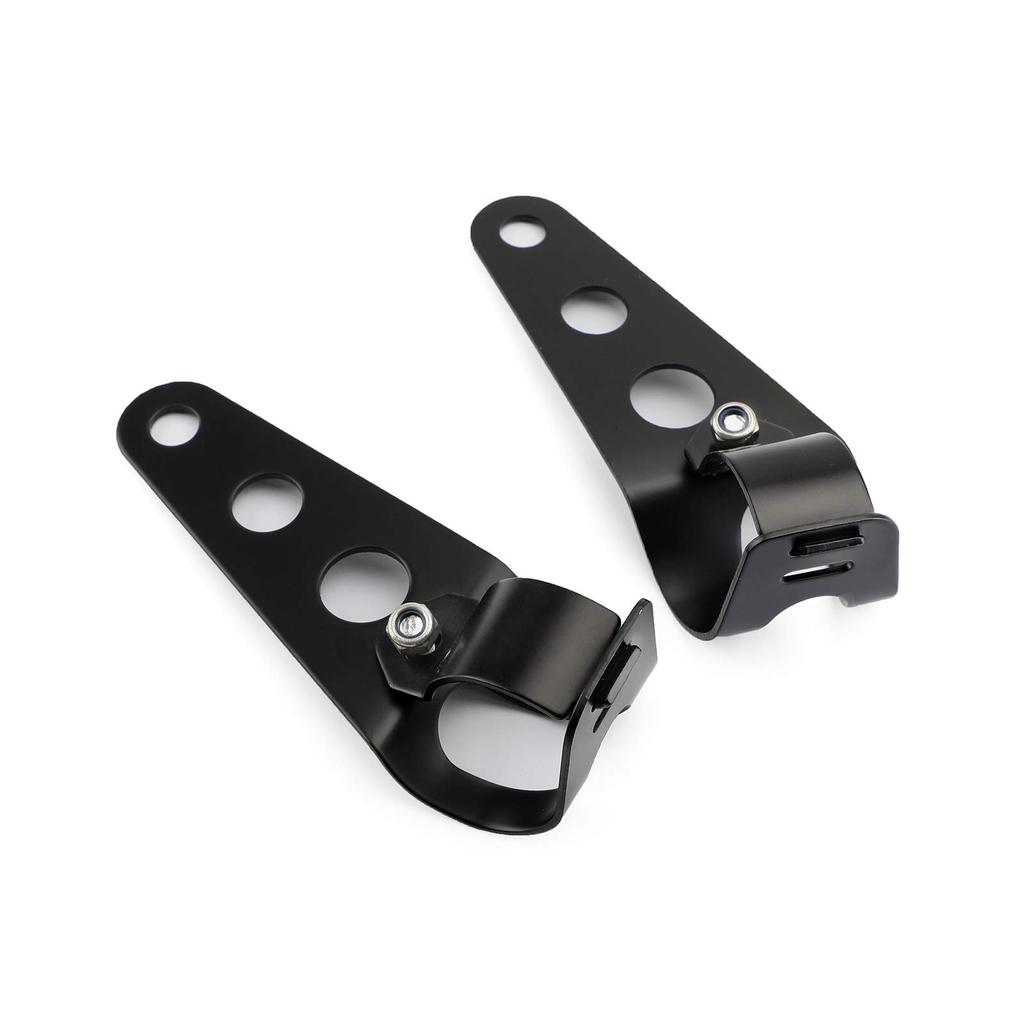 Bruce & Shark Headlight Mounting Bracket Stay for Honda Suzuki Yamaha Universal Universal Black