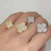 Кольцо с четырехлистным клевером для женщин: Изысканная роскошь, Высококачественное качество, Устойчивый к выцветанию, Простое и универсальное кольцо на палец