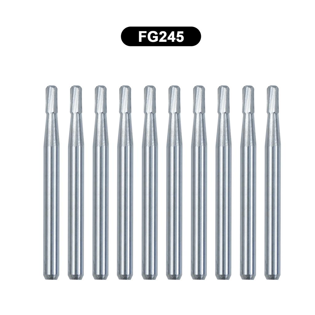 10Pcs/Box WellCK FG Dental Carbide Burs Dia 1.6mm For High Speed Tungsten Steel Burs FG330 FG556 FG245 FG34