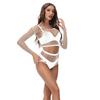 Plus Size Sexy Xxxxl Fishnet Bodysuit Costume Women Bodystocking Lingerie for Woman Underwear Body Suit Open Bra Transparent