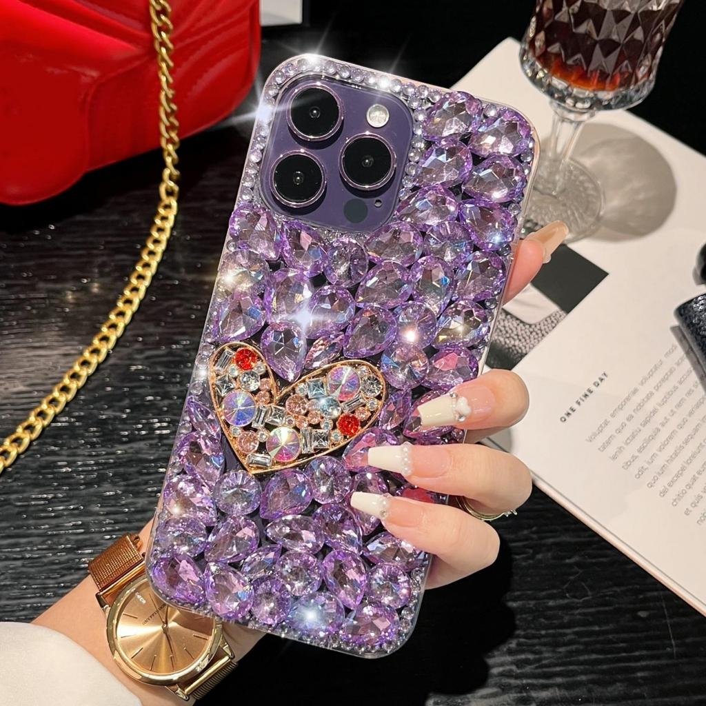 Чехол Love Bling со стразами и бриллиантами и цветами для Samsung S23 S22 Ultra S21 S20 FE A14 A24 A34 A54 A13 A23 A33 A53 A12 A22 A32 A52/iphone Блестящий чехол