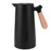 1L Thermal Coffee Carafe 12h Insulation Olecranon Water Outlet Thermal Bottle with Wooden Handle