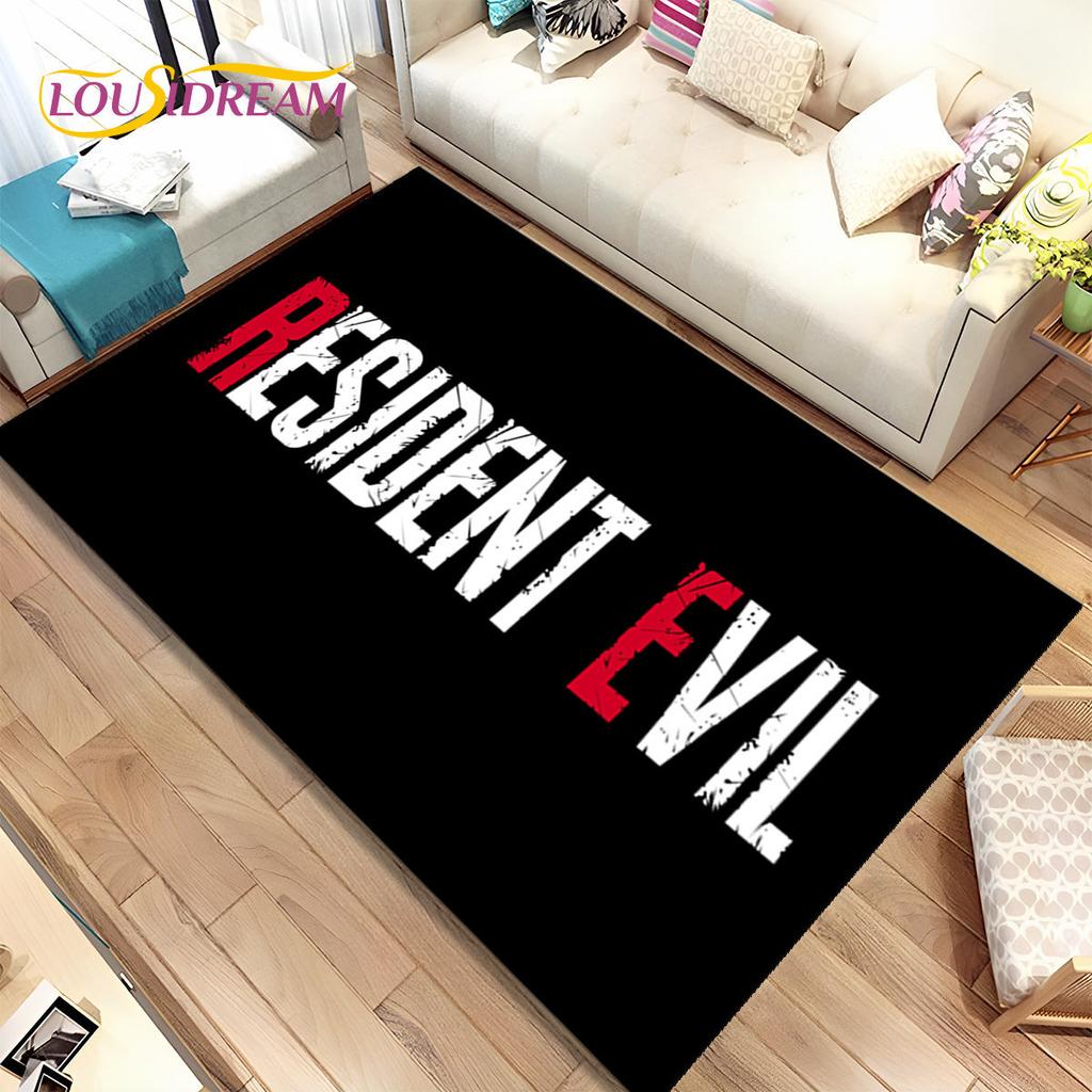 3D R-Resident Evil Games Gamer Area Rug, ковер для гостиной, спальни, дивана, коврика для двери, детский игровой нескользящий коврик