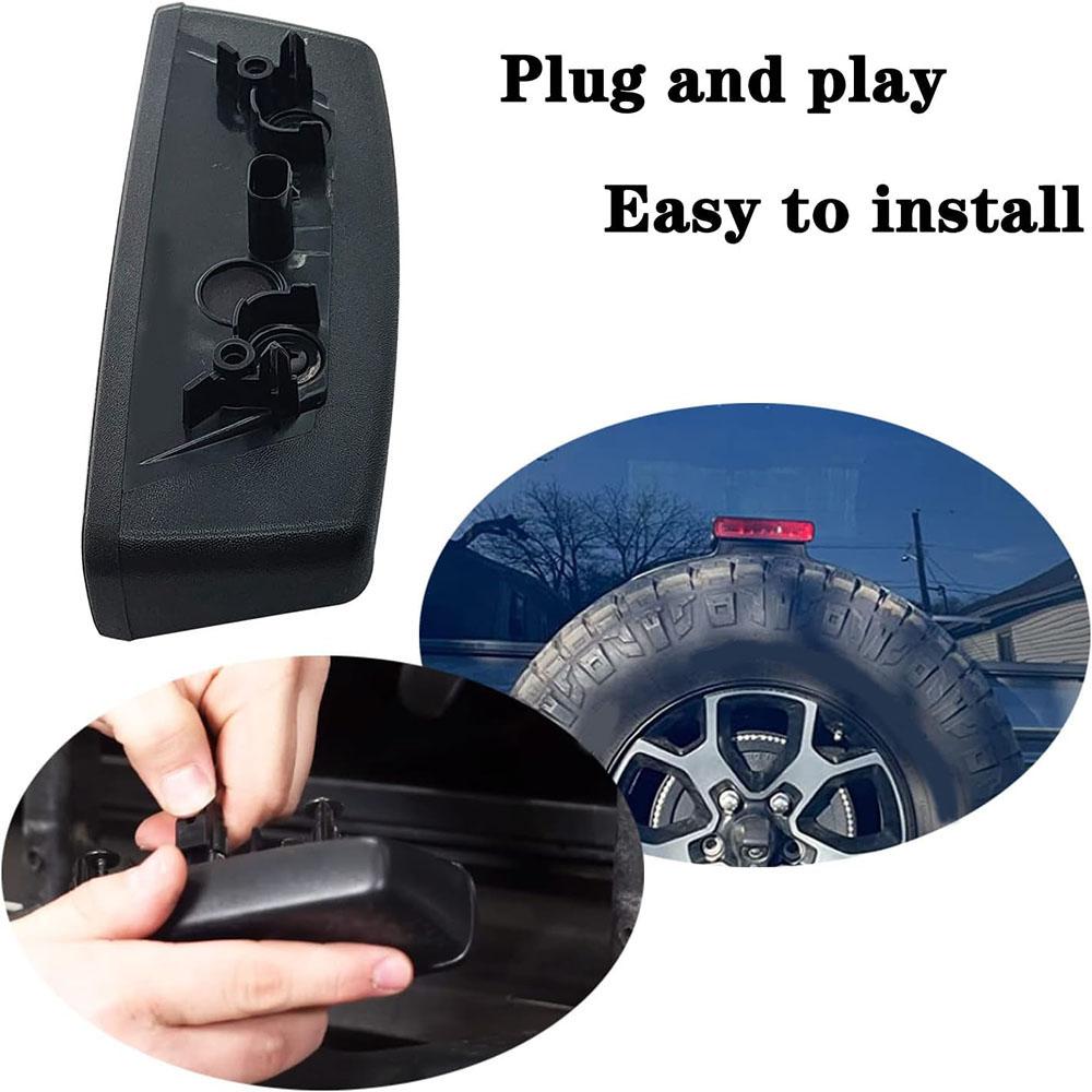 For 2018-2022 Jeep Wrangler JL Smoke Black Lens Red LED Strip Third Brake Light