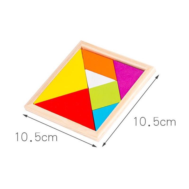Тетрис Танграм 3D Головоломка: Деревянные кубики для раннего образования и когнитивного развития детей
