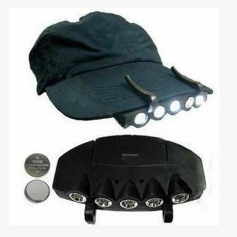 5 LED Cap Hat Head Fishing Camping Bike Night Light  Equipment (not Include The Cap)   Tools