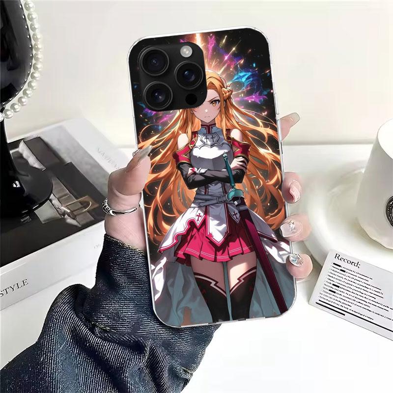 Чехол для телефона Sword Art Online Юки Асуна Мягкий для IPhone 11 17 Air 16E 16 Pro Max 15 + 14 Plus 13 Mini 12 Apple 7 SE 8 Fundas Coq