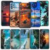 Летняя пляжная сцена на закате Чехол для Samsung A51 A71 A21S A12 A11 A15 A25 A31 A41 A23 A33 A53 A73 A05S A13 5G A35 A55 Обложка