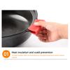 1 пара силиконовых накладок на ручки кастрюль, термостойкие, кухонный зажим для кастрюль, нескользящая ручка для кастрюль и сковород с двумя ручками