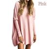 T Long Sleeves Shirt Women Clothing Solid Color Round Neck Breathable Fashion