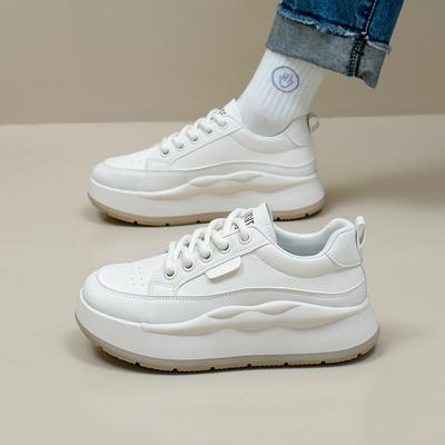 Маленькие белые туфли женские 2024 новые весенние женские студенческие корейские версии универсальных повседневных модных туфель на платформе модные туфли S7