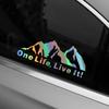 20x8cm Live Life Mountain Pattern Car Sticker Auto Body Window Motorcycle Laptop Wall Vinyl Film Decals Car Tuning Accessories