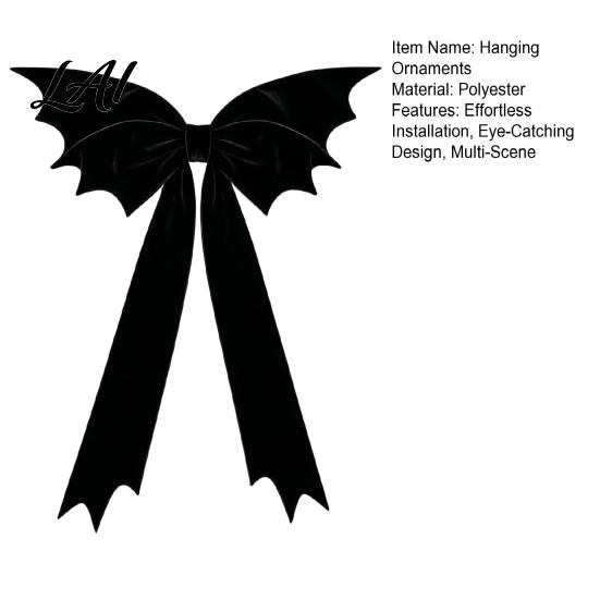 Decorative Ornaments for Porch Halloween Bat Bow Garden Decor Christmas Tree Topper Hanging Ornament Party Spooky Holiday Decoration Indoor Outdoor