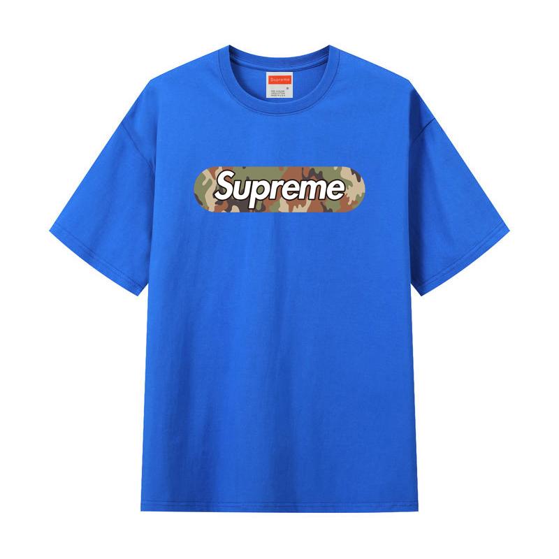 Футболка ZL14 Supreme 2025 из чистого хлопка с круглым вырезом и принтом, высококачественная парная футболка