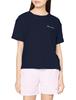 Short Crew Relax Embroidered Script Short Sleeve L T-Shirt, Sleeve, Neck, Fit, Logo, T-Shirt, Women's Basic, CW-X341, Navy,