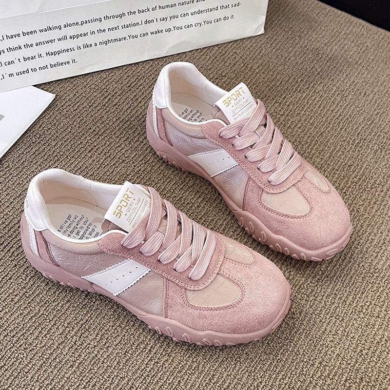 Первый слой коровьей кожи ~ натуральная кожа с мягкой подошвой немецкие кроссовки Forrest Gump женские весенне-летние 2025 новые повседневные кроссовки на платформе