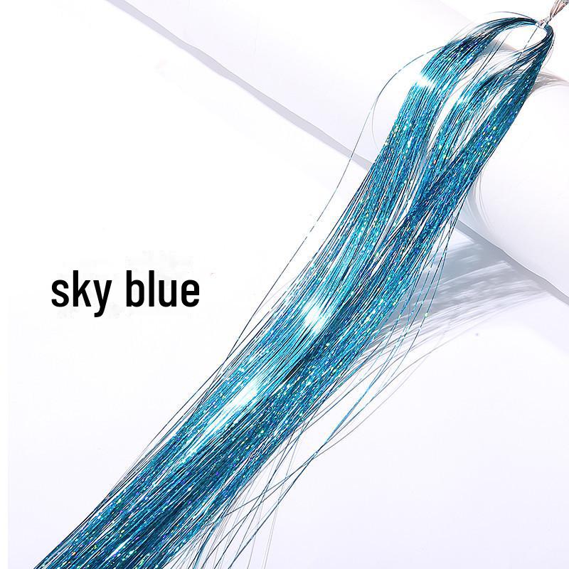 Цветные лазерные накладные пряди для волос