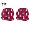 Festive Holiday Car Supplies 2Pcs Christmas Headrest Covers, Elastic Printed Head Rest Cover, Universal Fit Case Funny Auto Pillow Protector for Cars,