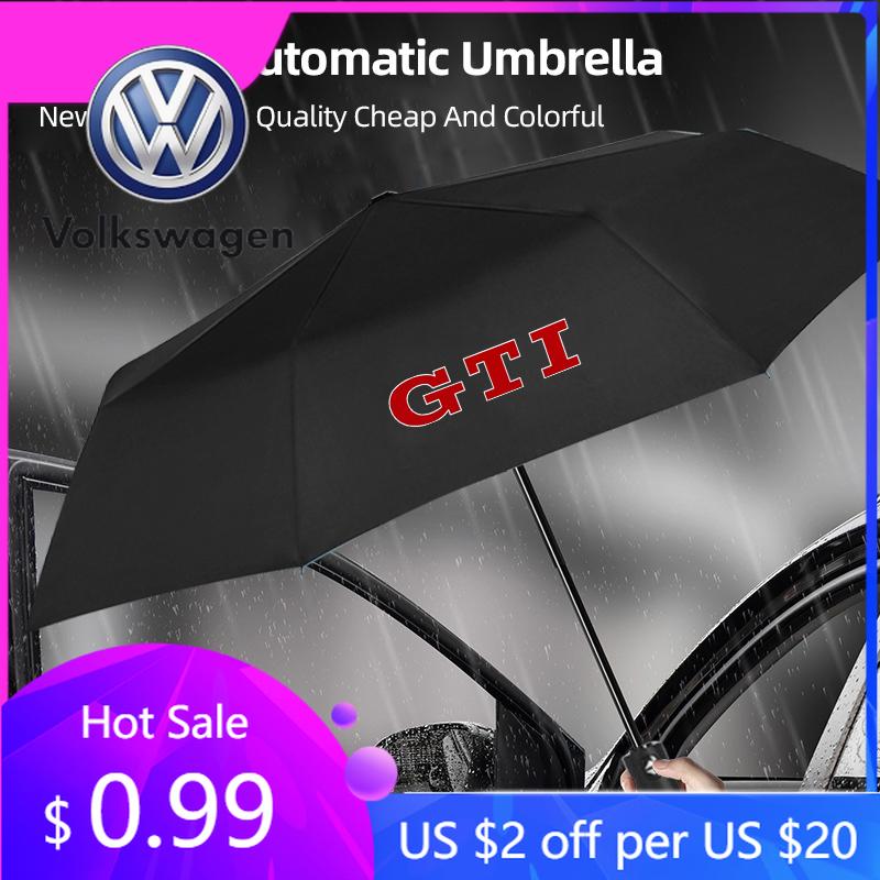2026 Hot For Volkswagen VW Car Fully Automatic Folding Umbrella Sunshade Accessories For Volkswagen VW Golf GTI Polo Passat Scir