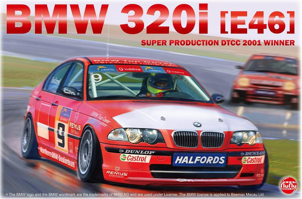 Гоночная серия BMW 320i E46 DTCC 2001 Winner Пластиковая модель PN24007 Platz/NuNu 1/24