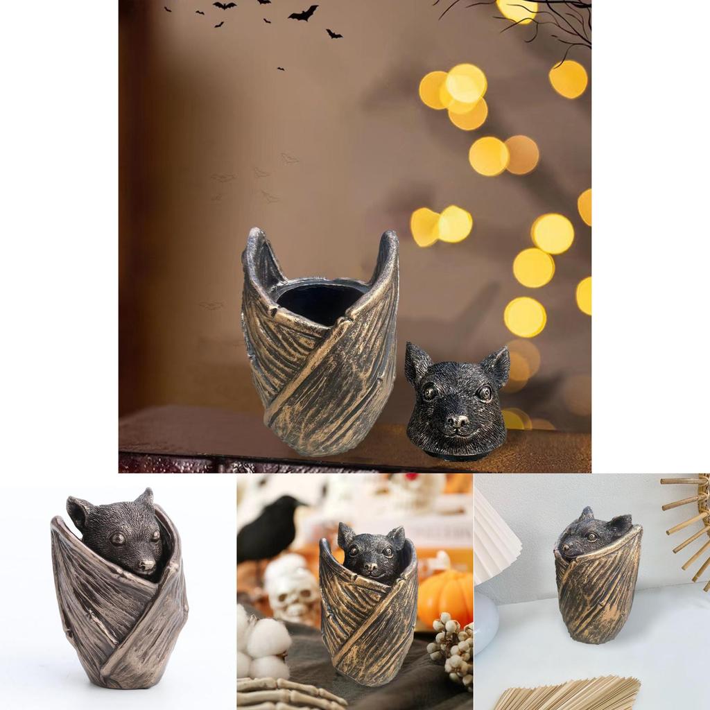 Готическая шкатулка для украшений в виде летучей мыши из смолы, подарок на Хэллоуин, органайзер для хранения украшений