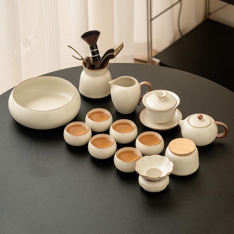 Китайская керамическая гайвань для чая Gongfu с крышкой