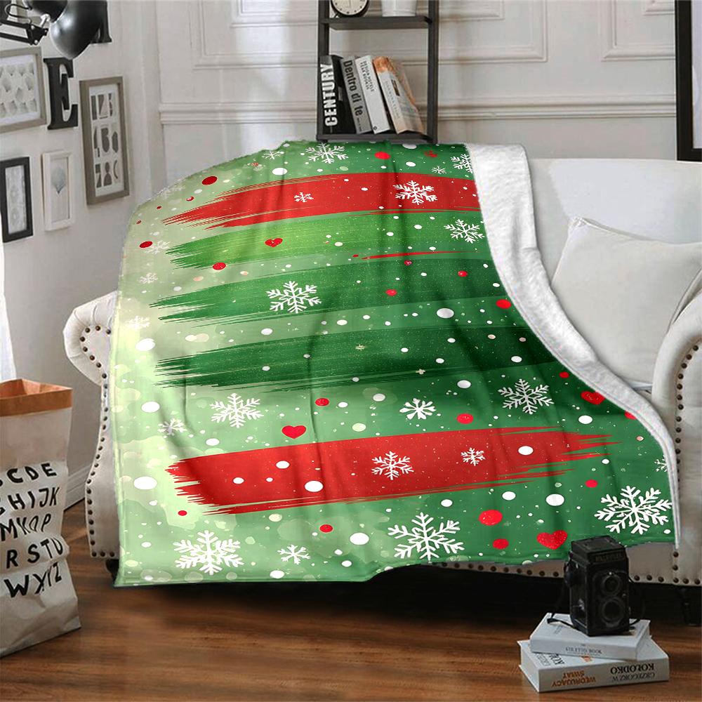 1Pc Christmas Candy Cane Blanket Soft And Comfortable Casual Warm Camping Travel Christmas Halloween Gift M91715